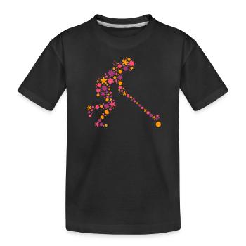 Feldhockey Hockeyspielerin Hockey Mädchen - Kinder Premium Bio T-Shirt - Schwarz - Vorne