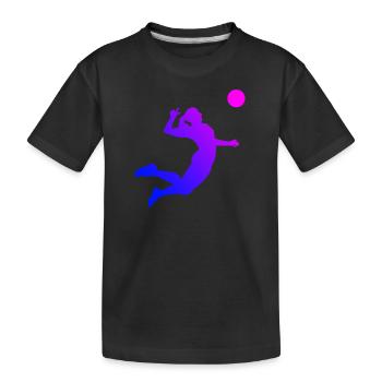 Women's volleyball volleyball volleyball players - Kids' Premium Organic T-Shirt - black - Front