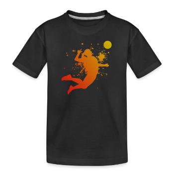 Joueurs de volley-ball Joueurs de volley-ball Jouer au volley-ball - T-shirt bio Premium Enfant - noir - Devant