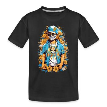 Sugar Skull - Kids' Premium Organic T-Shirt - black - Front