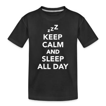 Schlafen - Kinder Premium Bio T-Shirt - Schwarz - Vorne