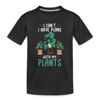 Plant - Kids' Premium Organic T-Shirt - black - Front