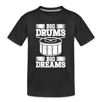 Tenor Schlagzeuger - Kinder Premium Bio T-Shirt - Schwarz - Vorne