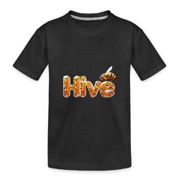 Bienenstock Bienenhaltung Honig Hive - Kinder Premium Bio T-Shirt - Schwarz - Vorne