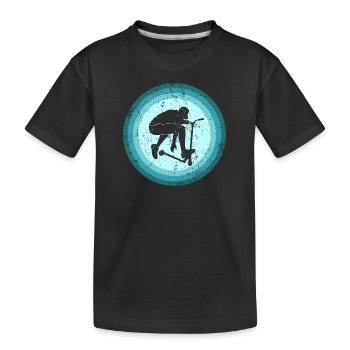 Stunt Scooter Scooter Kids Young Retro - Kids' Premium Organic T-Shirt - black - Front
