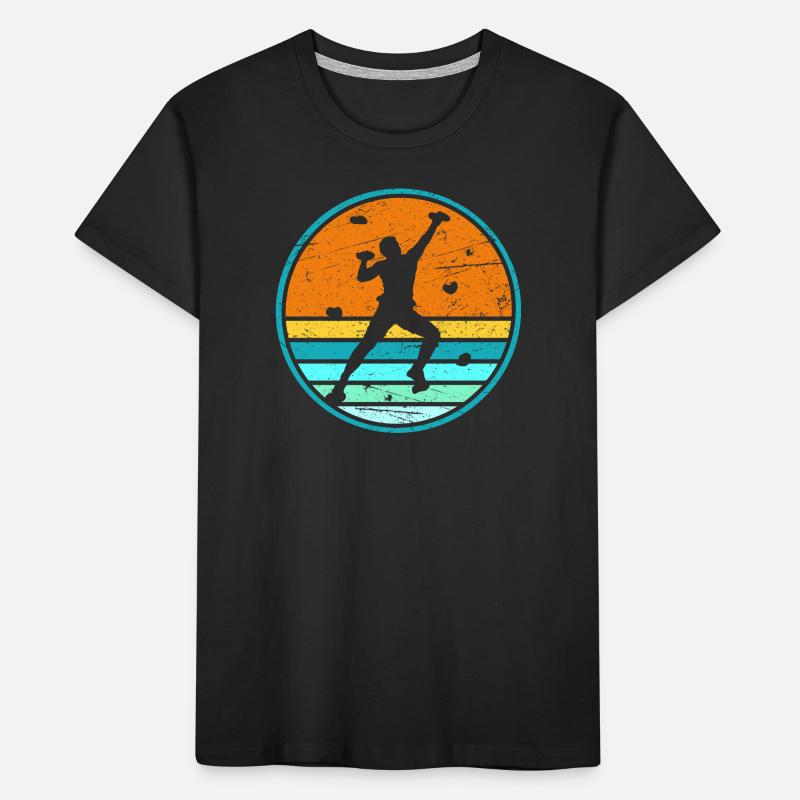 Klettern Boulder Bergsteiger Kletterer Bouldern Kinder Premium Bio T-Shirt