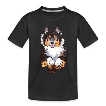 berger australien noir tricolore - T-shirt bio Premium Enfant - noir - Devant