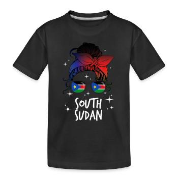 South Sudan - Kids' Premium Organic T-Shirt - black - Front