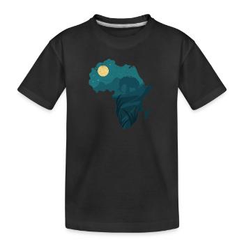 SÜDAFRIKA SÜDEN TIERE NATUR FARBEN AFRIKA MOTIVE - Kinder Premium Bio T-Shirt - Schwarz - Vorne
