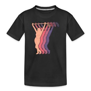Floorball Women Floorball Player Floorball Player - Kids' Premium Organic T-Shirt - black - Front