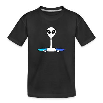 Alien aus dem All - Kinder Premium Bio T-Shirt - Schwarz - Vorne