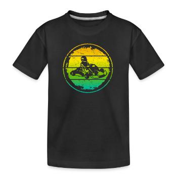 Go Kart Gokart Motorsport Go-Kart Kart Pilote - T-shirt bio Premium Enfant - noir - Devant