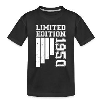 1950 Anniversary Born in 1950 Limited Edition - Kids' Premium Organic T-Shirt - black - Front