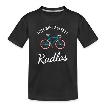 Ich Bin Selten Radlos - Fahrrad Radfahrer Radsport - Kinder Premium Bio T-Shirt - Schwarz - Vorne