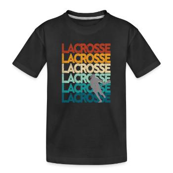 Lacrosse Retro Vintage Sunset - T-shirt bio Premium Enfant - noir - Devant