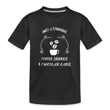 Café, expresso, café et chocolat - T-shirt bio Premium Enfant - noir - Devant