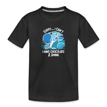 Taucher tauchen Sporttaucher Gerätetauchen - Kinder Premium Bio T-Shirt - Schwarz - Vorne