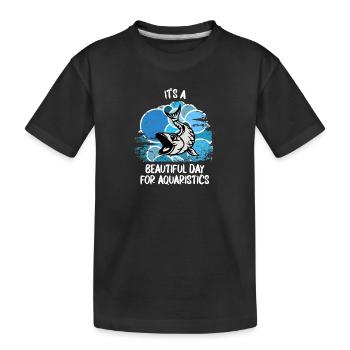 Aquarium Aquarist Fish Ornamental Fish Aquaristics - Kids' Premium Organic T-Shirt - black - Front