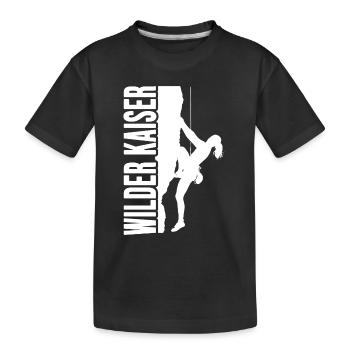Climb climbing sport spot Wilder Kaiser - T-shirt bio Premium Enfant - noir - Devant