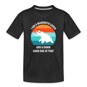 Drôle de mammouth de l’âge de pierre de l’âge de glace Design préhistorique - T-shirt bio Premium Enfant - noir - Devant