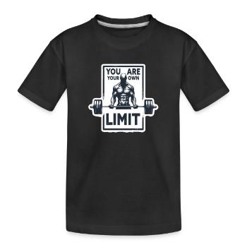 Weight Training, Sports Saying, You Are Your Limit Mindset - Kids' Premium Organic T-Shirt - black - Front