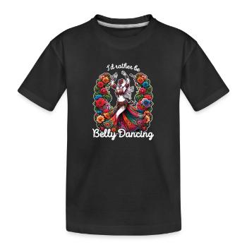 Blumen Bauchtanz Spruch Orientalischer Tanz - Kinder Premium Bio T-Shirt - Schwarz - Vorne