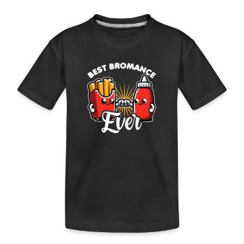 Frites et ketchup Bromance Food - T-shirt bio Premium Enfant - noir - Devant