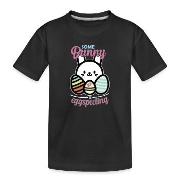 Ostern Schwangerschaft Ankündigung Ostereier - Kinder Premium Bio T-Shirt - Schwarz - Vorne