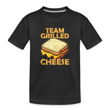 Team Grilled Cheese Lover Funny - Kids' Premium Organic T-Shirt - black - Front