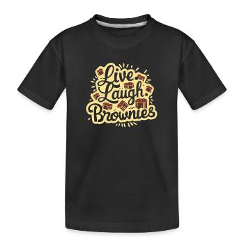 Live Laugh Brownies pour les amateurs de brownies drôle - T-shirt bio Premium Enfant - noir - Devant