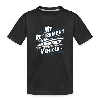 Mein Ruhestandsfahrzeug Yacht Mama Papa Schifffahrt - Kinder Premium Bio T-Shirt - Schwarz - Vorne