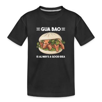 Gua Bao, asiatischer Feinschmecker, China, Vietnam, Japan - Kinder Premium Bio T-Shirt - Schwarz - Vorne