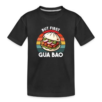 Gua Bao Asian Food Lover China Vietnam Japan - Kids' Premium Organic T-Shirt - black - Front