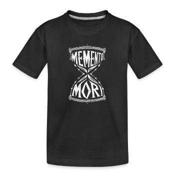 Memento Mori Sablier Philosophie latine stoïcienne - T-shirt bio Premium Enfant - noir - Devant