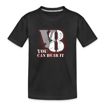 Moteur Vintage Moteur V8 Muscle Car Puissance en chevaux - T-shirt bio Premium Enfant - noir - Devant