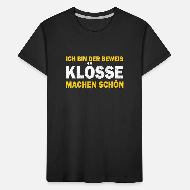 Cuisine allemande, boulettes, Thuringe, dialecte T-shirt bio Premium Enfant