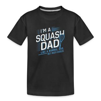 I'm a Squash Dad Just Much cooler Grandpa - Kids' Premium Organic T-Shirt - black - Front