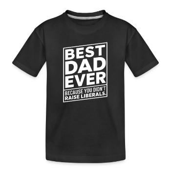 Fête des pères conservateurs Meilleur papa républicain - T-shirt bio Premium Enfant - noir - Devant