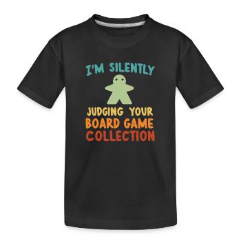 Brettspiel-Geeks lustiger Spruch Brettspieler - Kinder Premium Bio T-Shirt - Schwarz - Vorne