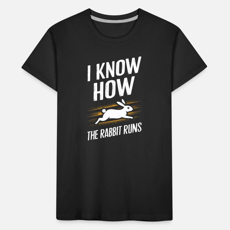 I know how the rabbit runs German Denglisch Spric Kids' Premium Organic T-Shirt