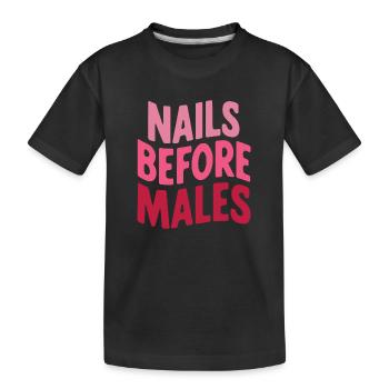 Nail before Males Nail Tech Nail Tech esthéticienne J - T-shirt bio Premium Enfant - noir - Devant