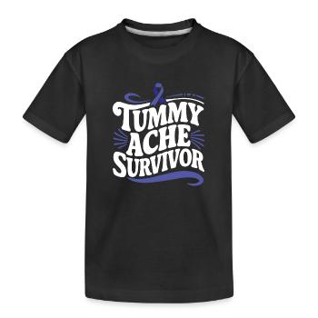 Mal de ventre survivant du syndrome de l’intestin Awarenes - T-shirt bio Premium Enfant - noir - Devant