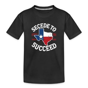 Abspaltung als Nachfolger von Texas Texit Texanische Staatsflagge - Kinder Premium Bio T-Shirt - Schwarz - Vorne