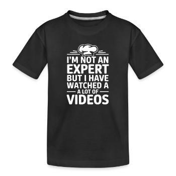 Je ne suis pas un expert mais j’ai regardé beaucoup de vidéos - T-shirt bio Premium Enfant - noir - Devant