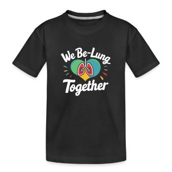 Nous nous retrouvons ensemble Appartenons ensemble pour la Saint-Valentin - T-shirt bio Premium Enfant - noir - Devant