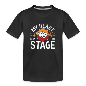 Mon cœur est sur cette scène Théâtre Acteur Danseur - T-shirt bio Premium Enfant - noir - Devant