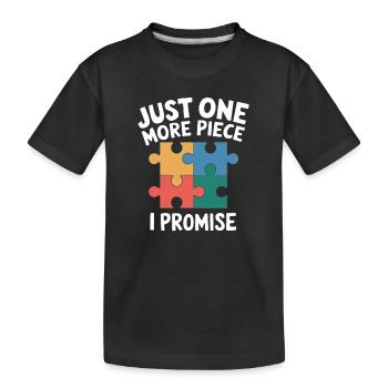 Juste une pièce de plus I Promise Funny Jigsaw Puzzle - T-shirt bio Premium Enfant - noir - Devant
