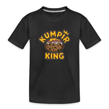 Türkisch Kumpir König Lustiges Essen - Kinder Premium Bio T-Shirt - Schwarz - Vorne