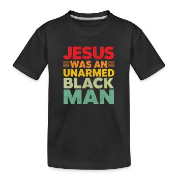 Jésus était un homme noir désarmé Jésus noir - T-shirt bio Premium Enfant - noir - Devant
