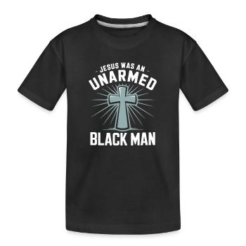 Jésus était un homme noir désarmé Jésus noir - T-shirt bio Premium Enfant - noir - Devant